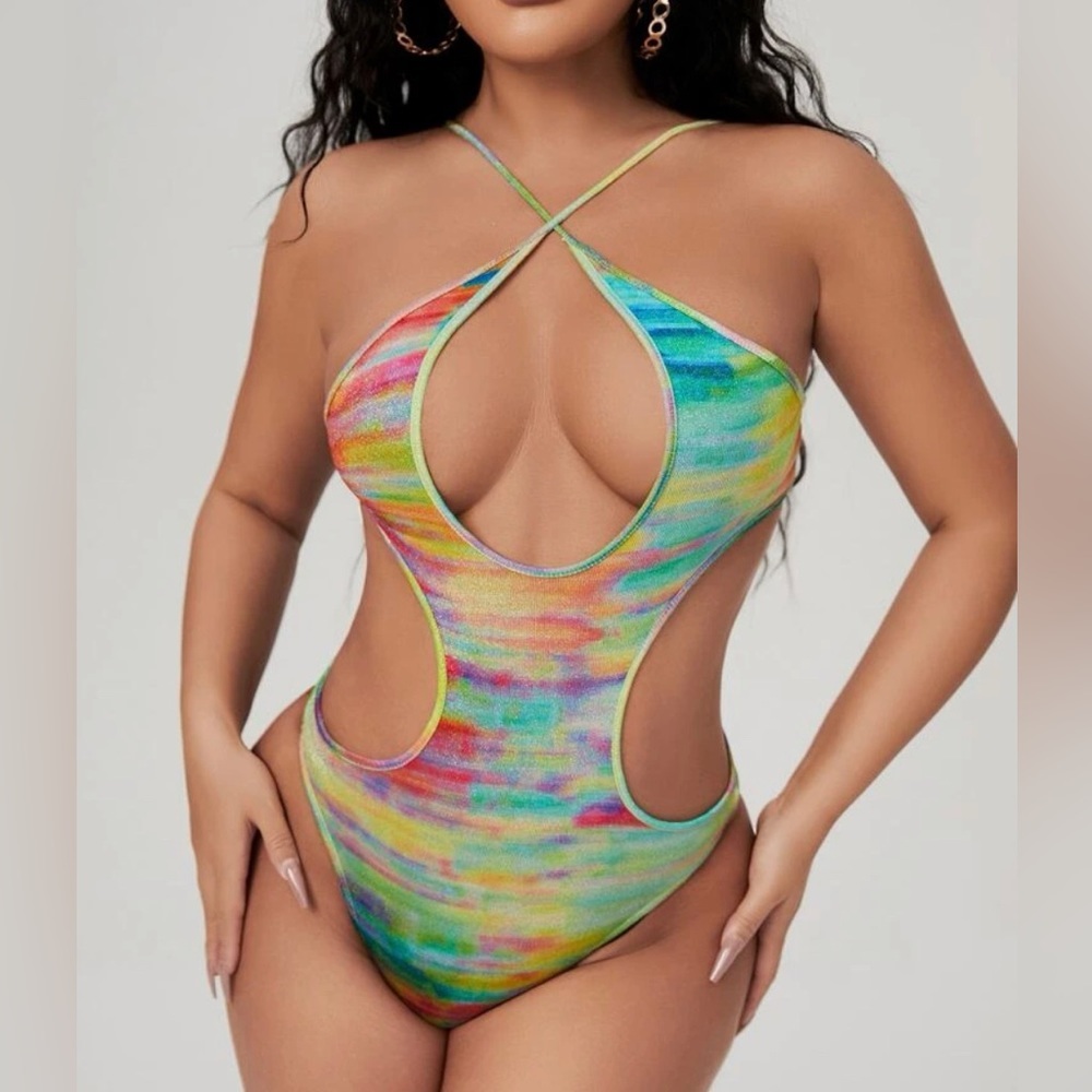 5/$25 Festival tie-dye Bodysuit NWT - M